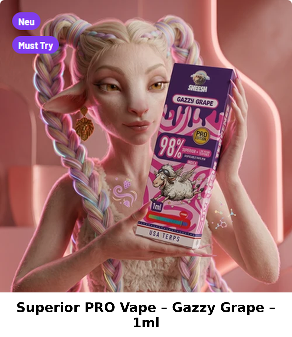Sheesh 1ml Vape – Gazzy Grape