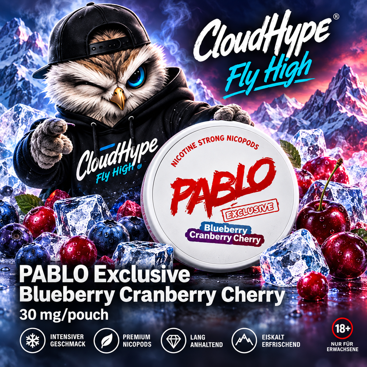 PABLO Exclusive Blueberry Cranberry Cherry