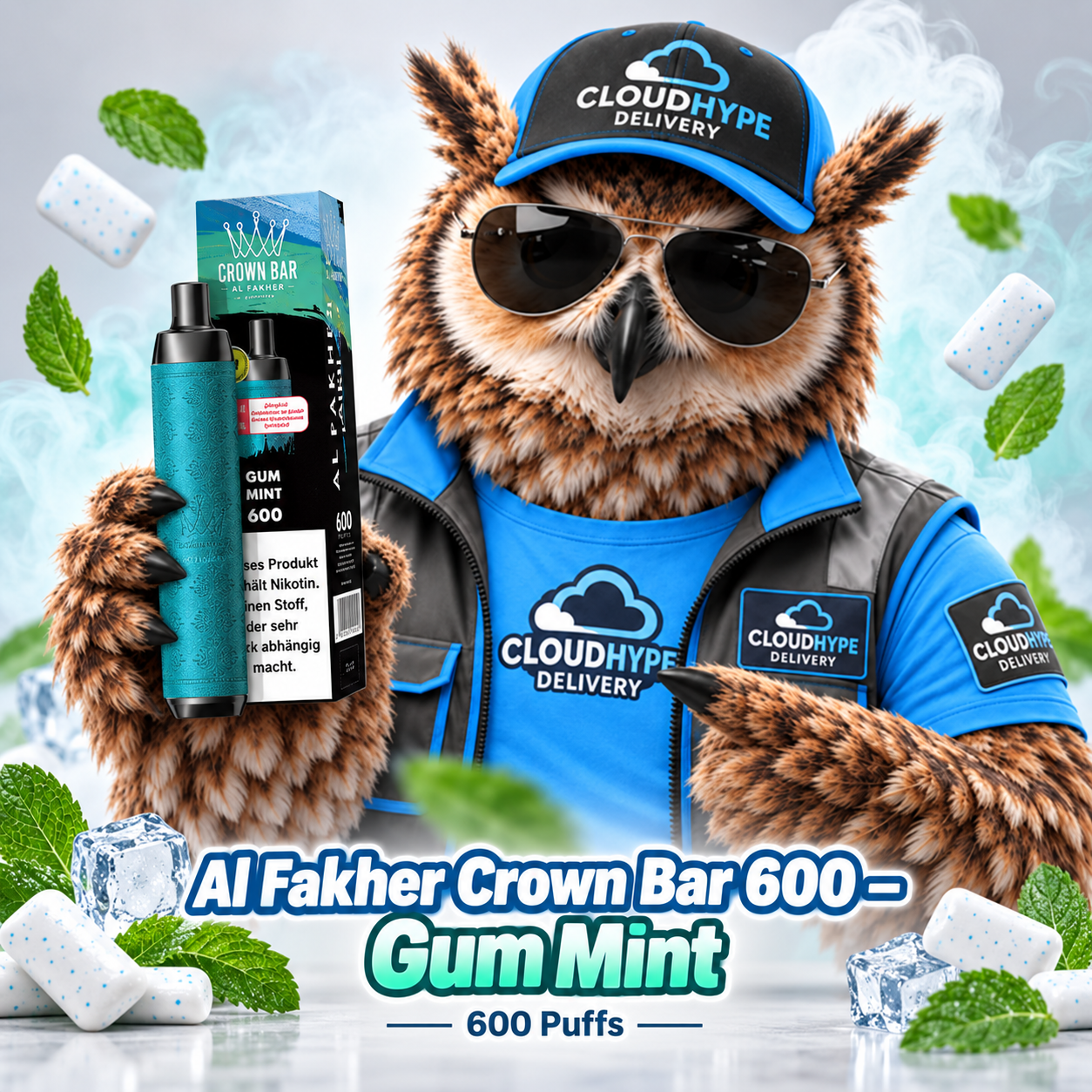 Al Fakher Crown Bar 600 - Gum Mint