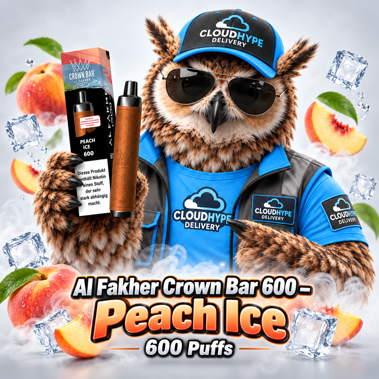 Al Fakher Crown Bar 600 - Peach Ice