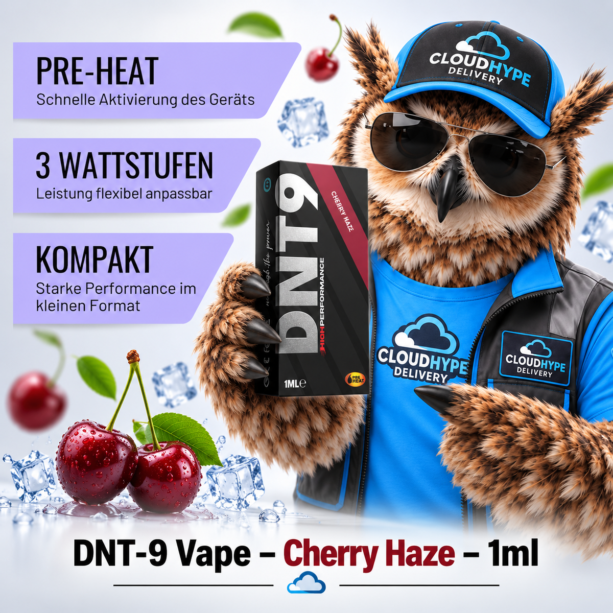 DNT-9 Vape – Cherry Haze – 1ml