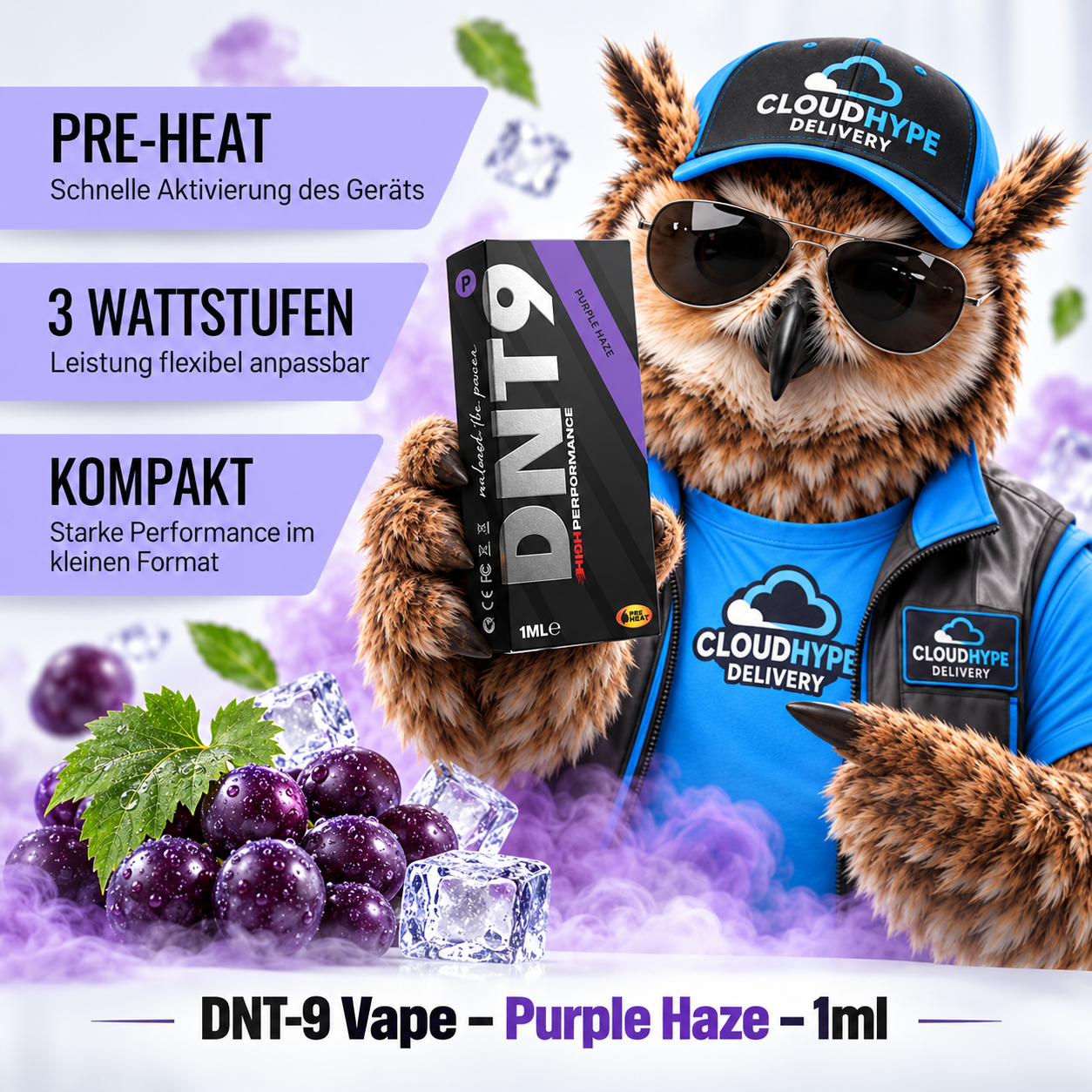 DNT-9 Vape – Purple Haze – 1ml