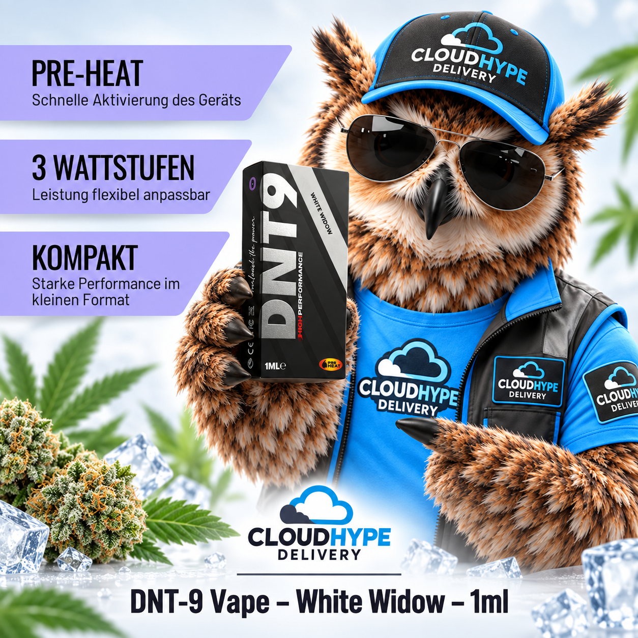 DNT-9 Vape – White Widow – 1ml