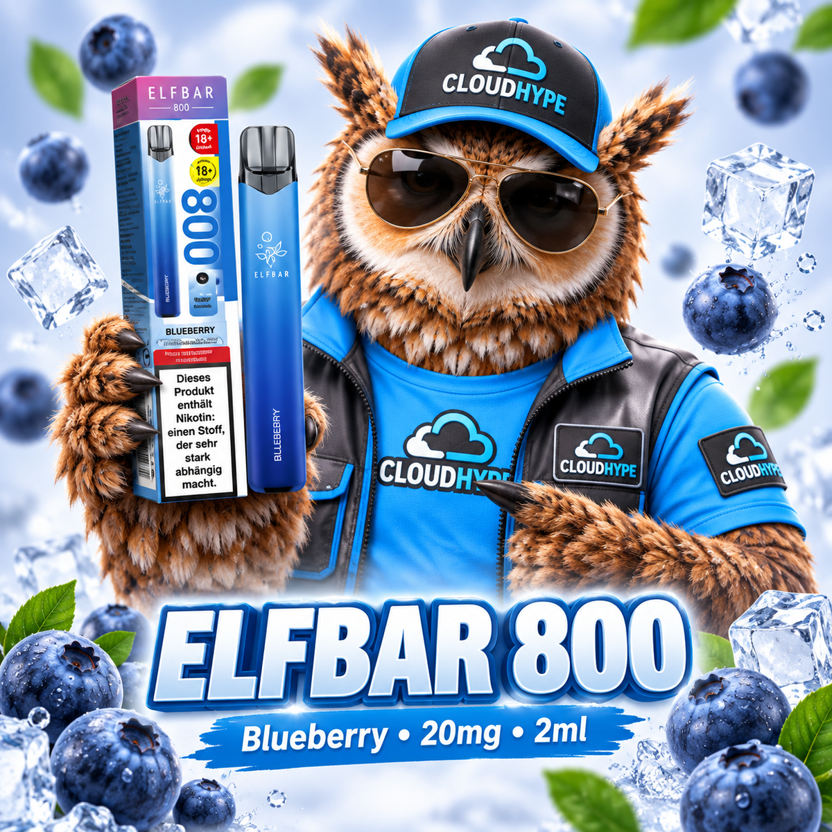 ELFBAR 800 – Blueberry – 20mg