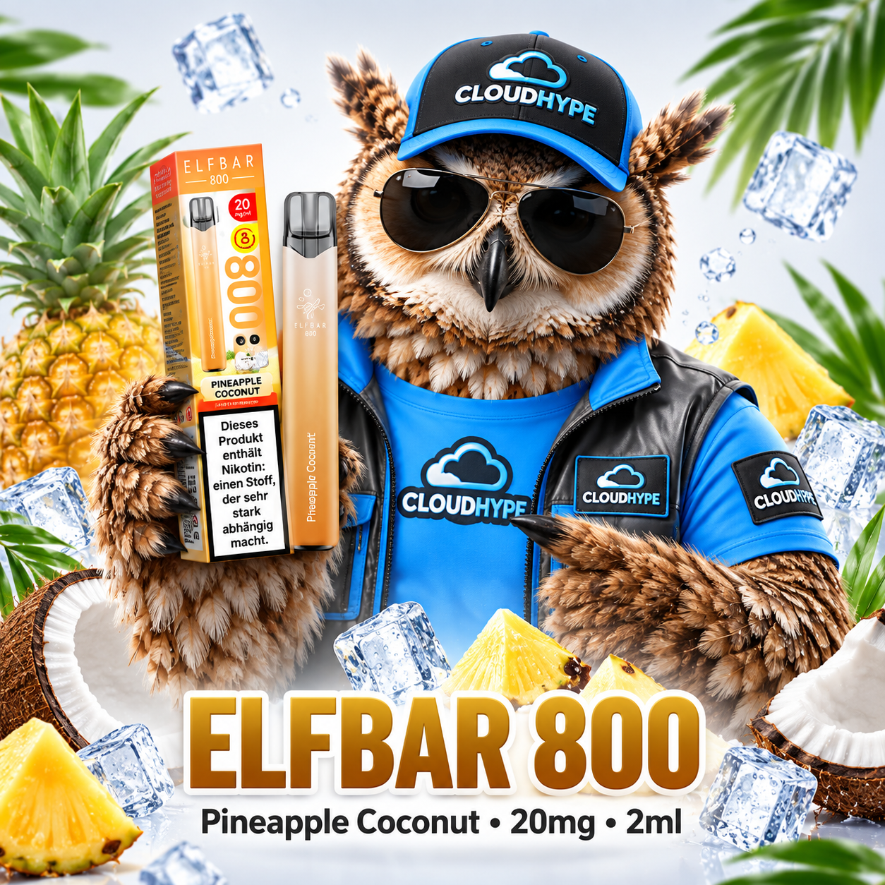 ELFBAR 800 – Pineapple Coconut – 20mg