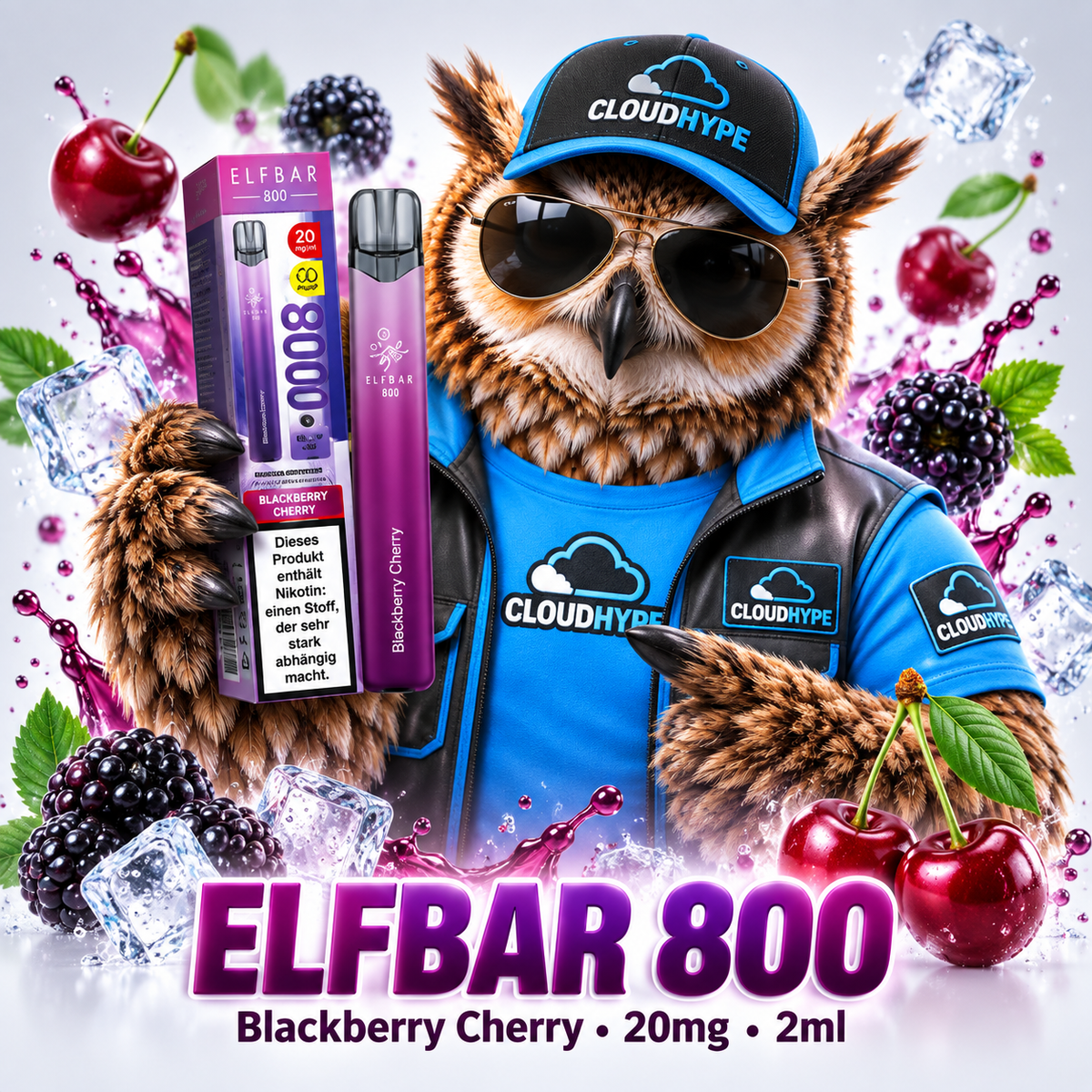 ELFBAR 800 – Blackberry Cherry – 20mg