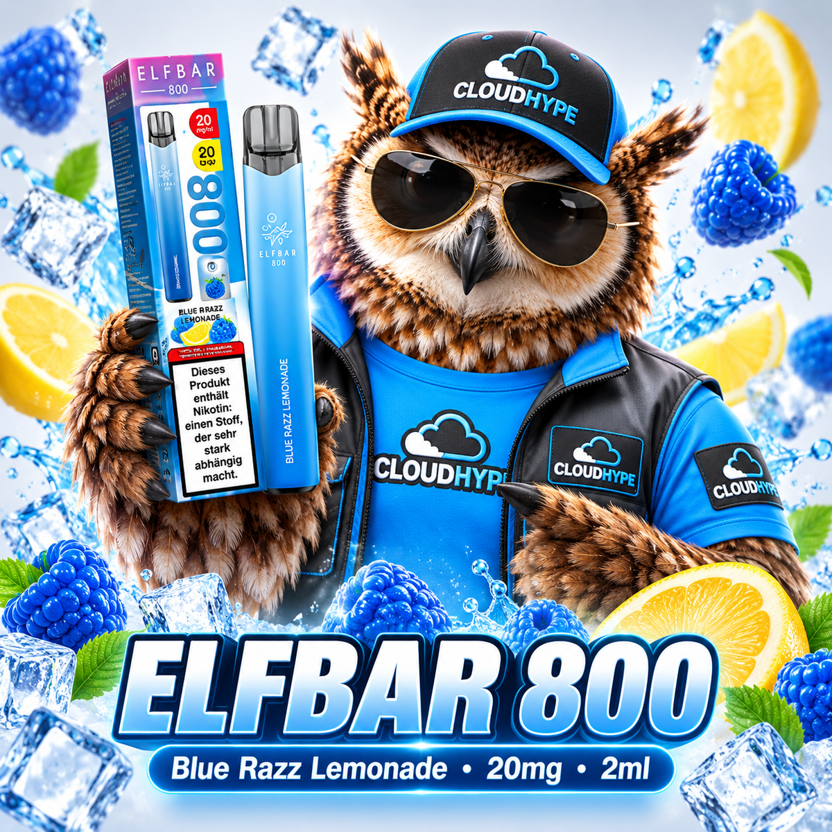 ELFBAR 800 – Blue Razz Lemonade – 20mg