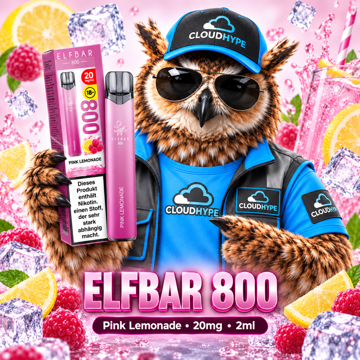 ELFBAR 800 – Pink Lemonade – 20mg