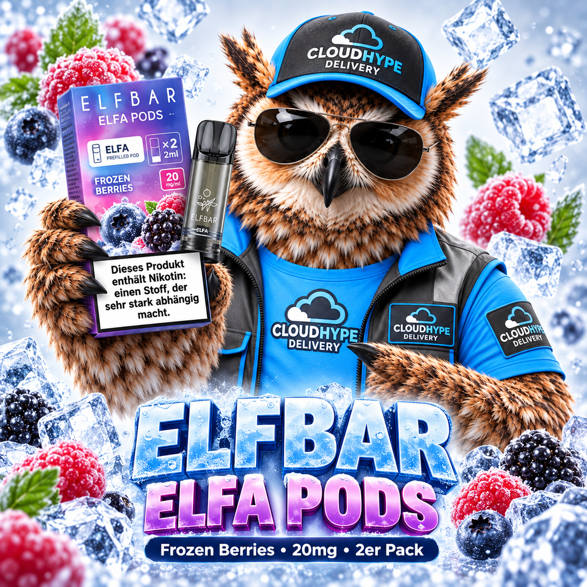 ELFBAR ELFA Pods – Frozen Berries – 20mg – 2er Pack