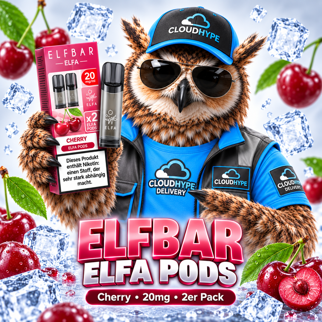 ELFBAR ELFA Pods – Cherry – 20mg – 2er Pack