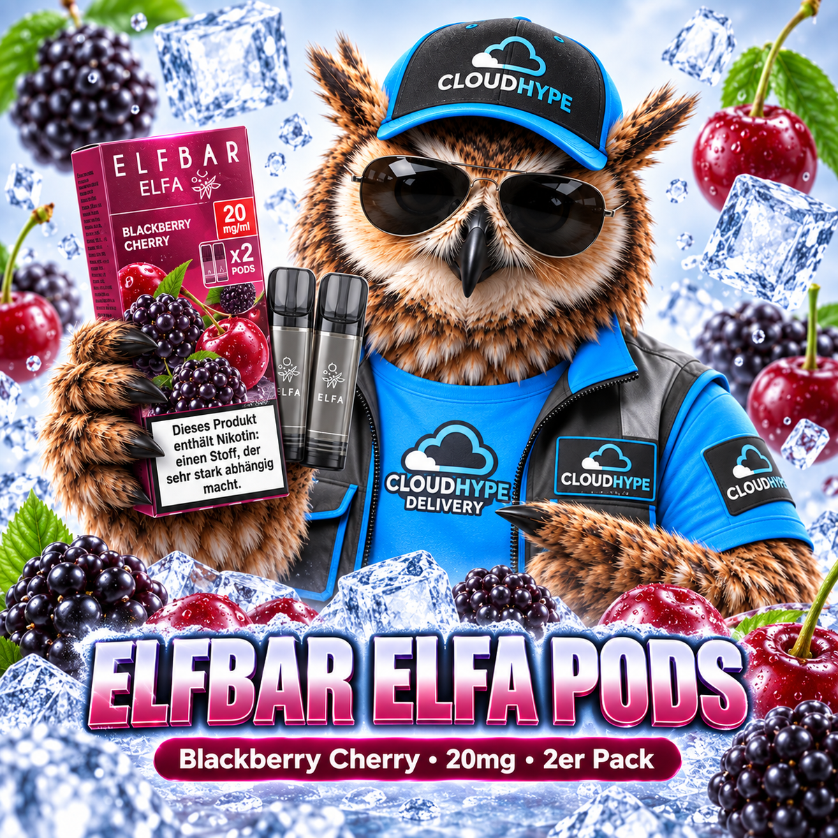 ELFBAR ELFA Pods – Blackberry Cherry – 20mg – 2er Pack