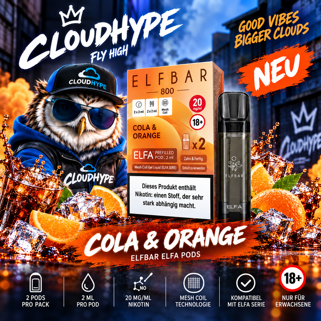 ELFBAR ELFA Pods – Cola & Orange – 20mg – 2er Pack