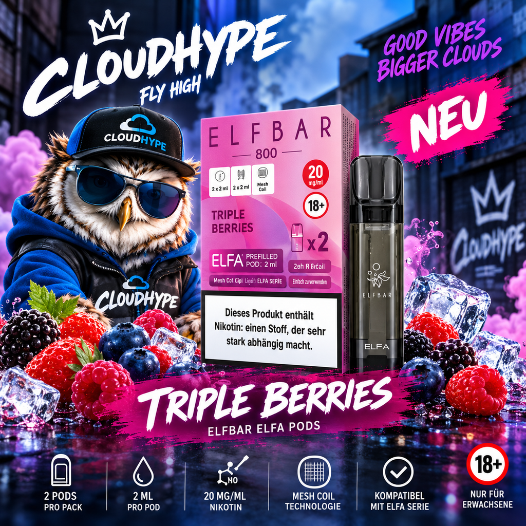 ELFBAR ELFA Pods – Triple Berries – 20mg – 2er Pack